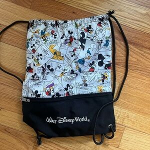 Disney Black and White Cartoon Drawstring Bag